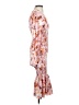 Unbranded 100% Polyester Print Orange Cocktail Dress Size S - photo 4