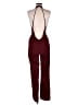 AaKaa 100% Polyester Solid Burgundy Jumpsuit Size M - photo 2