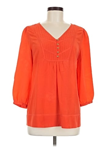 Shoshanna 3/4 Sleeve Silk Top (view 1)