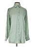 Zara Solid Green Long Sleeve Button-Down Shirt Size XS - photo 1