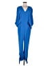 Halston Solid Blue Jumpsuit Size 6 - photo 1
