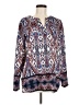 Cremieux Blue Long Sleeve Blouse Size M - photo 1