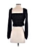 Mixed Threads 100% Polyester Black Long Sleeve Blouse Size XS - photo 2