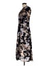 Eliza J 100% Polyester Paisley Floral Graphic Blue Brown Casual Dress Size 8 - photo 5