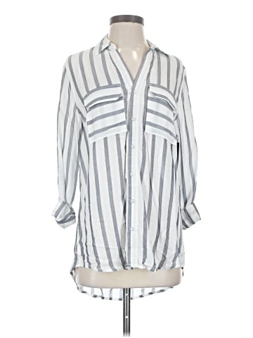 Olivia Grey Long Sleeve Blouse (view 1)
