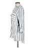 Olivia Grey 100% Rayon Stripes Silver Long Sleeve Blouse Size S - photo 5