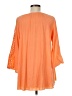 New York Laundry 100% Polyester Orange 3/4 Sleeve Blouse Size M - photo 2