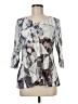 Cubism Gray 3/4 Sleeve Blouse Size M - photo 1