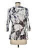 Cubism Gray 3/4 Sleeve Blouse Size M - photo 2