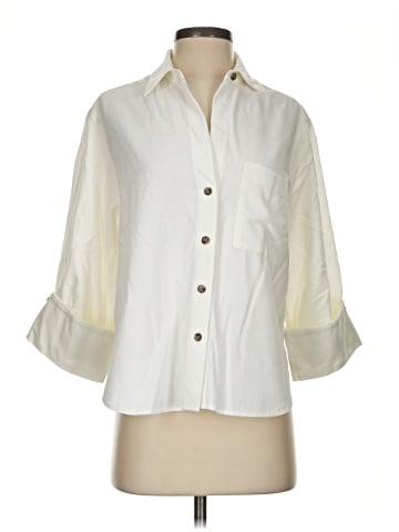 Madewell Easy Y-Neck Button-Up Shirt in Corduroy (view 1)