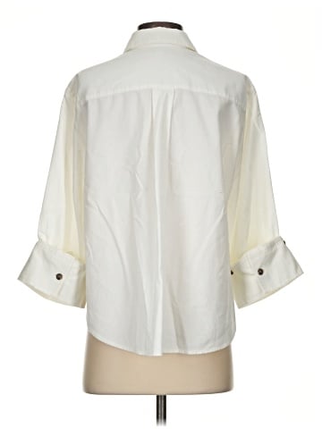 Madewell Easy Y-Neck Button-Up Shirt in Corduroy (view 2)