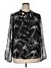Daniel Rainn Black Long Sleeve Blouse Size XL - photo 1