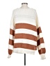 Unbranded 100% Polyester Stripes Brown Pullover Sweater Size S - photo 2