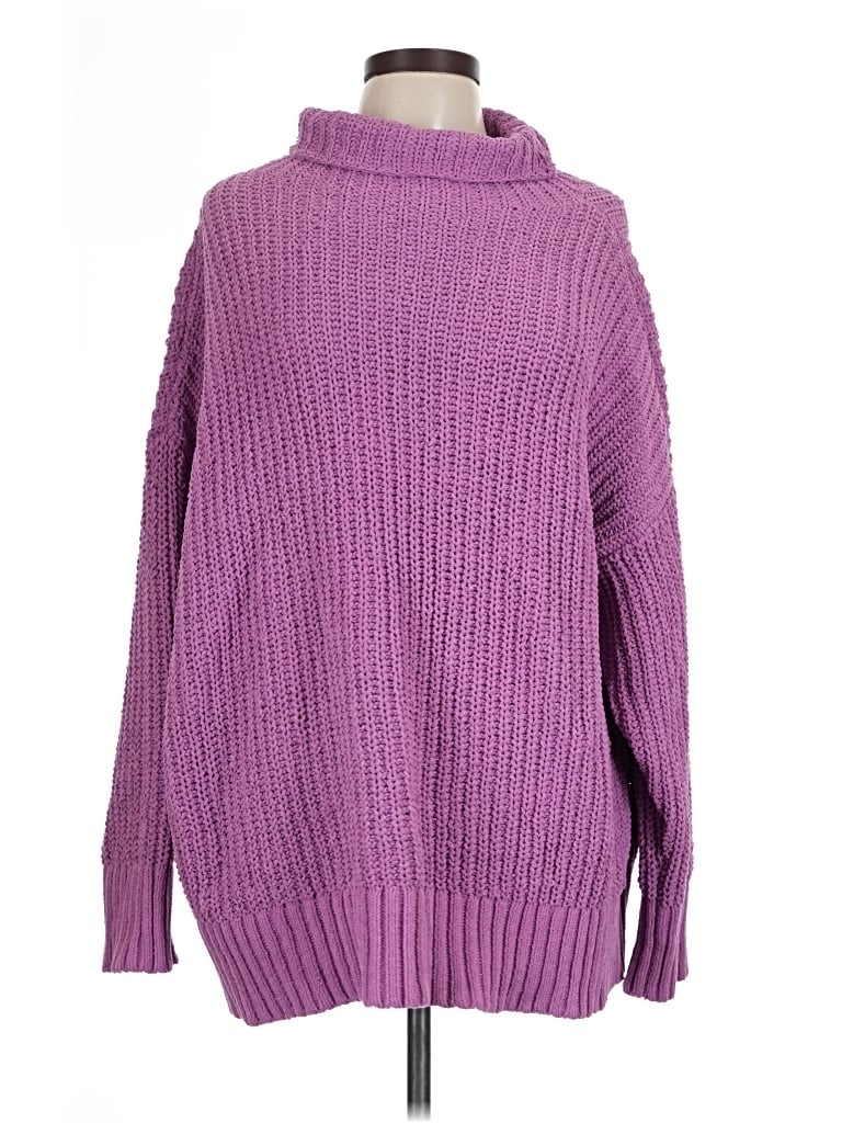 Pre-owned Aerie Turtleneck Sweater In Purple