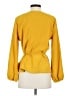 J.Crew 100% Polyester Yellow 3/4 Sleeve Blouse Size 8 - photo 2
