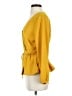 J.Crew 100% Polyester Yellow 3/4 Sleeve Blouse Size 8 - photo 5