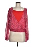 CeCe 100% Polyester Red Long Sleeve Blouse Size M - photo 1