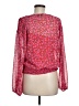 CeCe 100% Polyester Red Long Sleeve Blouse Size M - photo 2