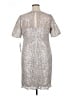 Kay Unger 100% Polyester Metallic Silver Cocktail Dress Size 14 - photo 2