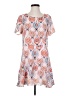 Aqua 100% Polyester Print White Casual Dress Size S - photo 1