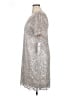 Kay Unger 100% Polyester Metallic Silver Cocktail Dress Size 14 - photo 5