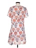 Aqua 100% Polyester Print White Casual Dress Size S - photo 2