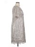 Kay Unger 100% Polyester Metallic Silver Cocktail Dress Size 14 - photo 4