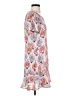 Aqua 100% Polyester Print White Casual Dress Size S - photo 4