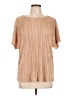 Anne Klein Tan Short Sleeve Blouse Size L - photo 1