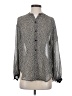 Max Studio 100% Polyester Polka Dots Gray Long Sleeve Blouse Size XS - photo 1