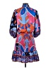 Jade 100% Polyester Print Blue Casual Dress Size XS - photo 2