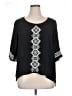 Xhilaration 100% Polyester Black 3/4 Sleeve Blouse Size XL - photo 1