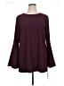 Halogen Burgundy Long Sleeve Blouse Size XL - photo 1
