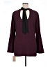 Halogen Burgundy Long Sleeve Blouse Size XL - photo 2