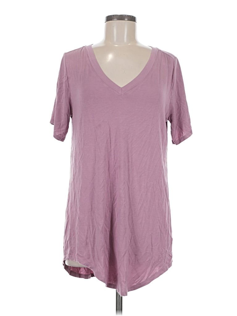 Pre-owned Zenana Short Sleeve T-shirt In Purple