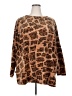 Bechamel Animal Print Brown Pullover Sweater Size 2X - photo 1