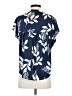 Maison d' Amelie Floral Blue Short Sleeve Blouse Size S - photo 2