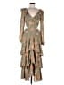 WAYF 100% Polyester Paisley Green Cocktail Dress Size M - photo 1