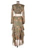 WAYF 100% Polyester Paisley Green Cocktail Dress Size M - photo 2