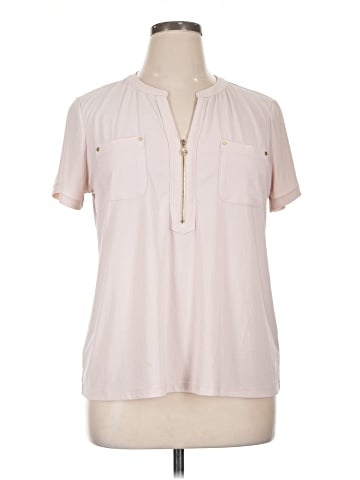 Anne Klein Short Sleeve Blouse (view 1)
