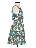 Unbranded 100% Polyester Print Blue Cocktail Dress Size XS - photo 4