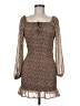 2Bella 100% Polyester Tweed Brown Cocktail Dress Size M - photo 1