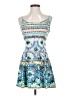 Aqua Print Blue Cocktail Dress Size XS - photo 1
