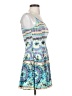 Aqua Print Blue Cocktail Dress Size XS - photo 4