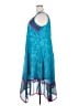 Catherines 100% Polyester Tie-dye Teal Cocktail Dress Size 2X - photo 5