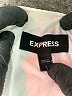 Express 100% Polyester Solid White Gray Formal Skirt Size 4 - photo 3