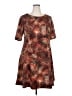 Avenue Print Brown Casual Dress Size 18 Plus - photo 1