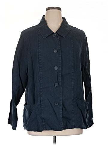 Flax 3/4 Sleeve Button-Down Shirt (view 1)