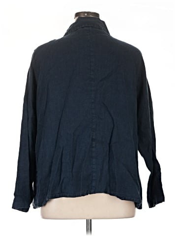 Flax 3/4 Sleeve Button-Down Shirt (view 2)