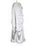 Forever 21 100% Polyester Silver Cargo Pants Size S - photo 1